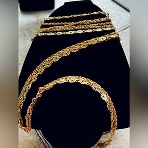 MONET © Gold-tone Triple Rope Chain 52"L Necklace ࿎࿎࿎